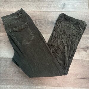 Kensie Green Corduroy Boot Cut Jeans